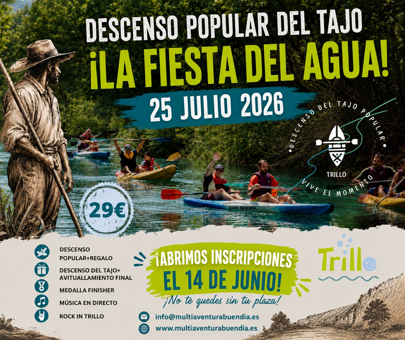 Descenso del Tajo popular en kayak